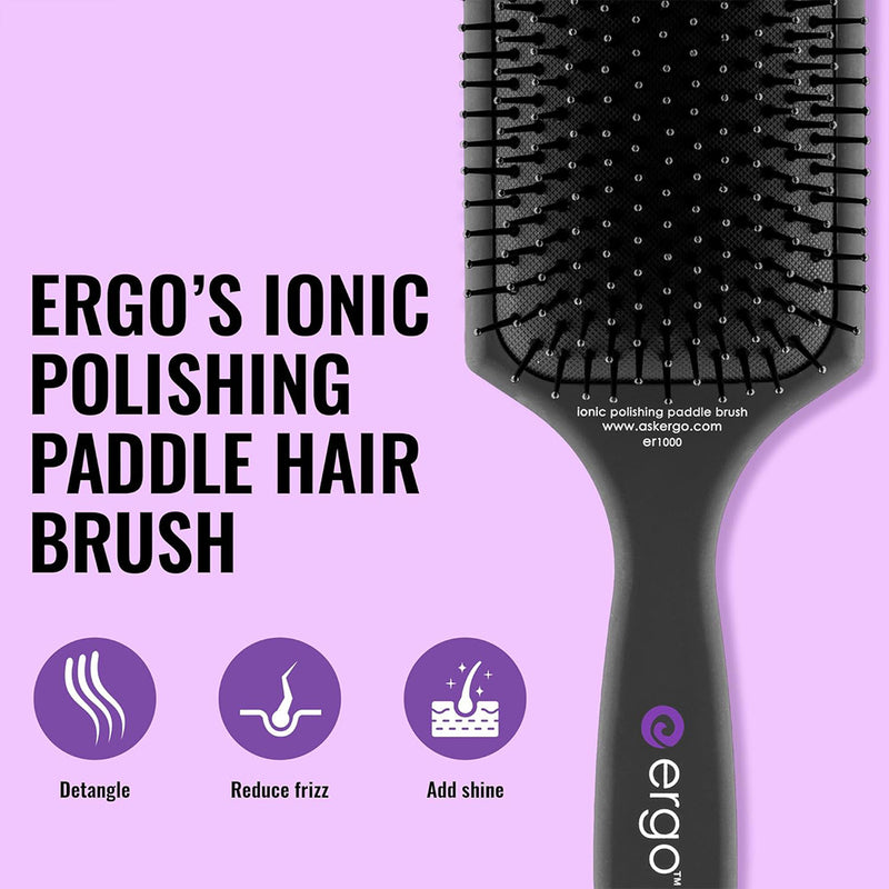 er1000 Ionic Polishing Paddle Hair Brush