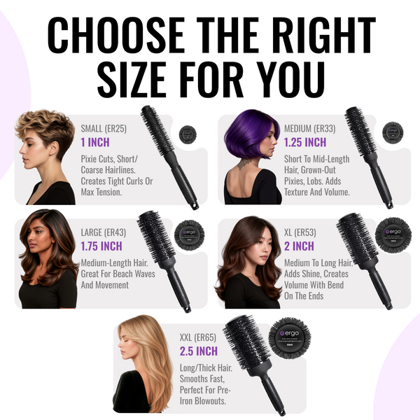 er43 Ionic Ceramic Round Hair Brush